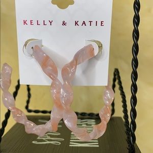Kelly & Katie Pink Blush Hoop Earrings